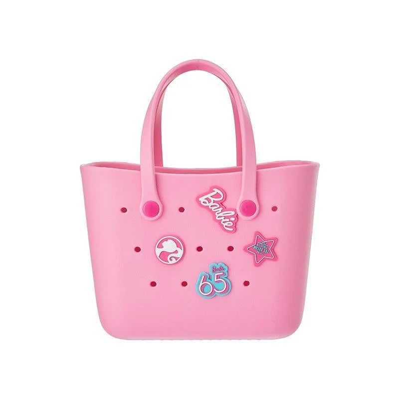 [Holiday Special] Barbie Lunch Bag for Women - Cute Crocs Design, Durable Lunch Tote Bags for Girls, Suitable Size in Pink, Pale Pink, and Blue with Handle, Ideal for School, Work, and Barbie Daylight Shiny Series