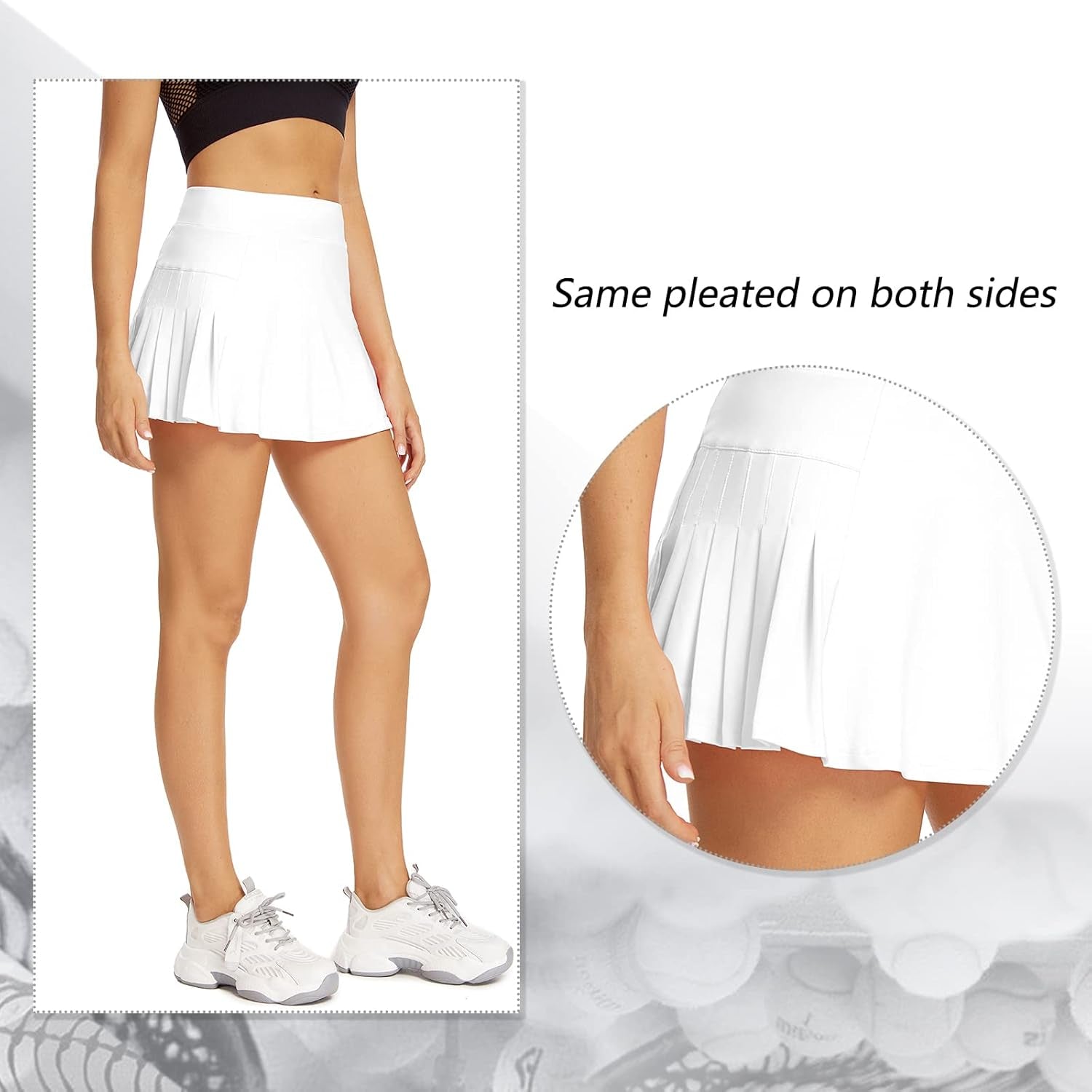 Tennis Skirt Athletic Pleated Mini Skirt Performance Golf Tennis Skorts Skirts for Women with Pockets