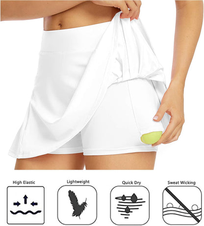 Tennis Skirt Athletic Pleated Mini Skirt Performance Golf Tennis Skorts Skirts for Women with Pockets