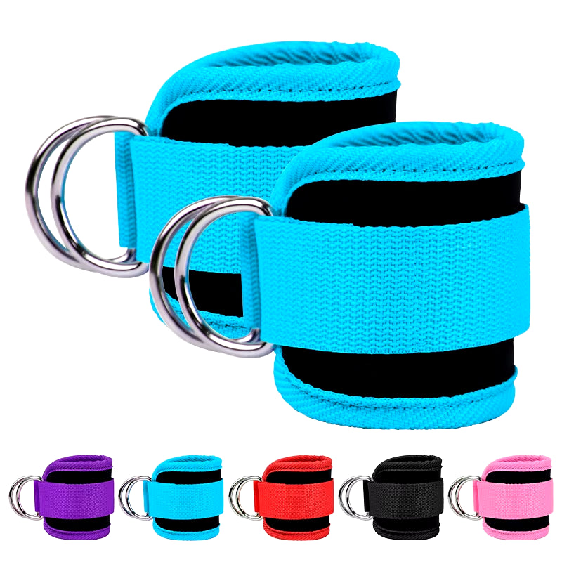 1Pc Gym Fitness Ankle Straps Adjustable D-Ring Foot Support Cuffs Gym Leg Strength Workouts Pulley with Buckle Sports Feet Guard